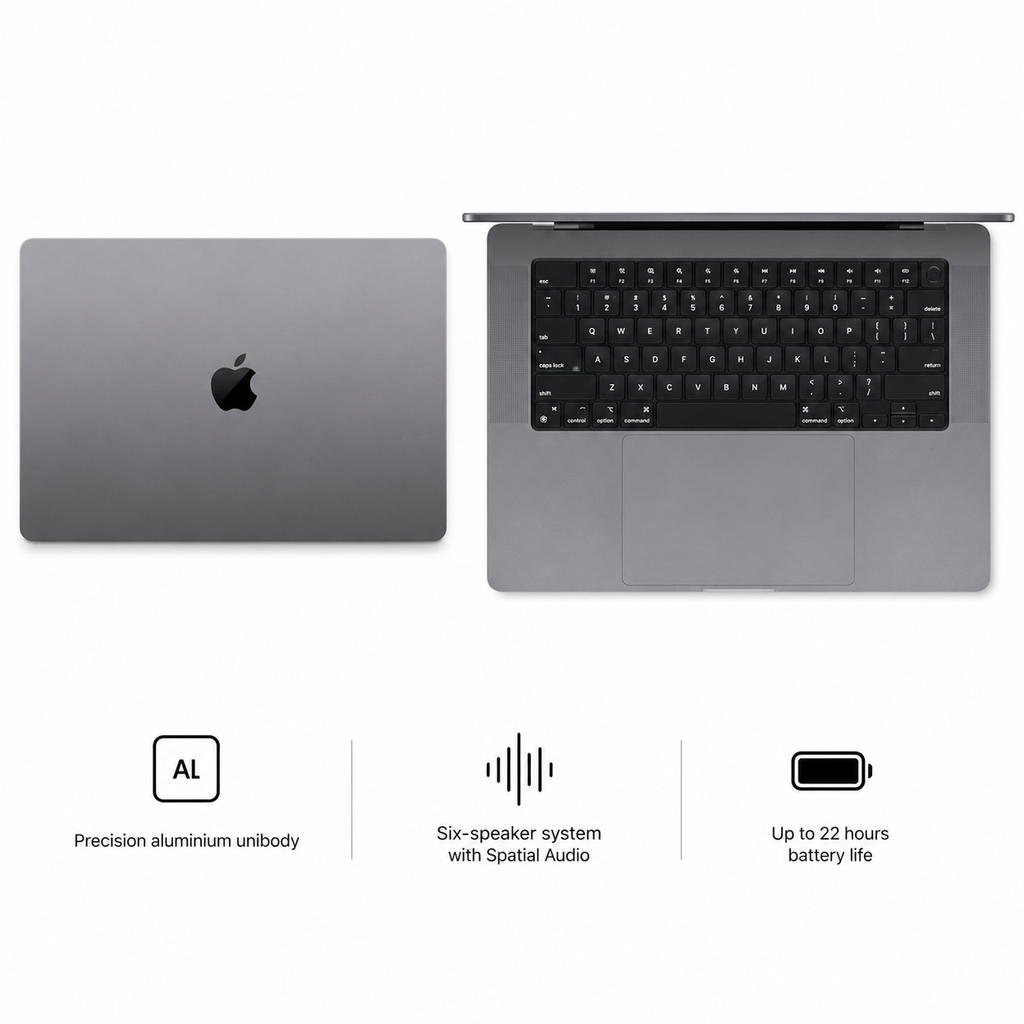 Apple MacBook Pro 16-inch (M2 Pro Chip, 12-Core CPU, 19-Core GPU, 16GB RAM, 512GB SSD, Space Gray, 2023)