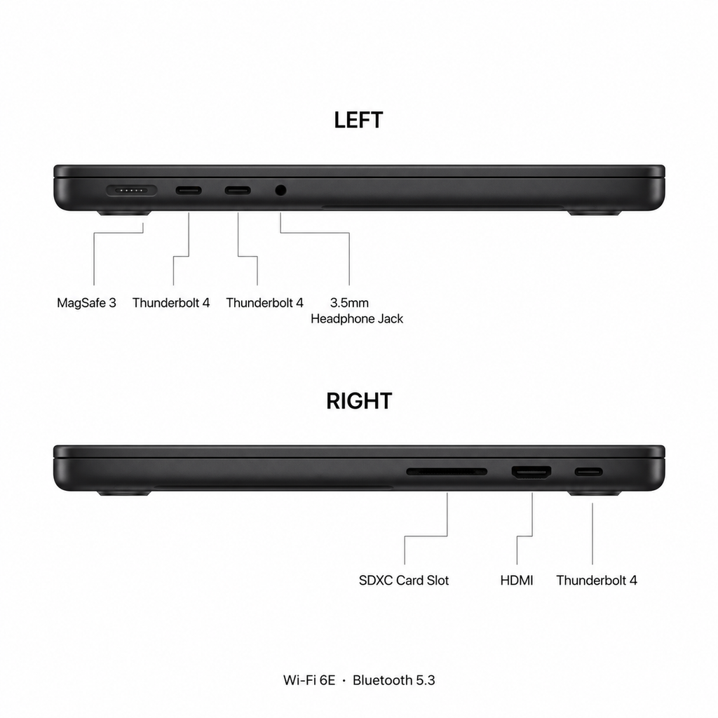 Apple MacBook Pro 16-inch (M3 Pro Chip, 12-Core CPU, 18-Core GPU, 18GB RAM, 512GB SSD, Space Black, 2023)