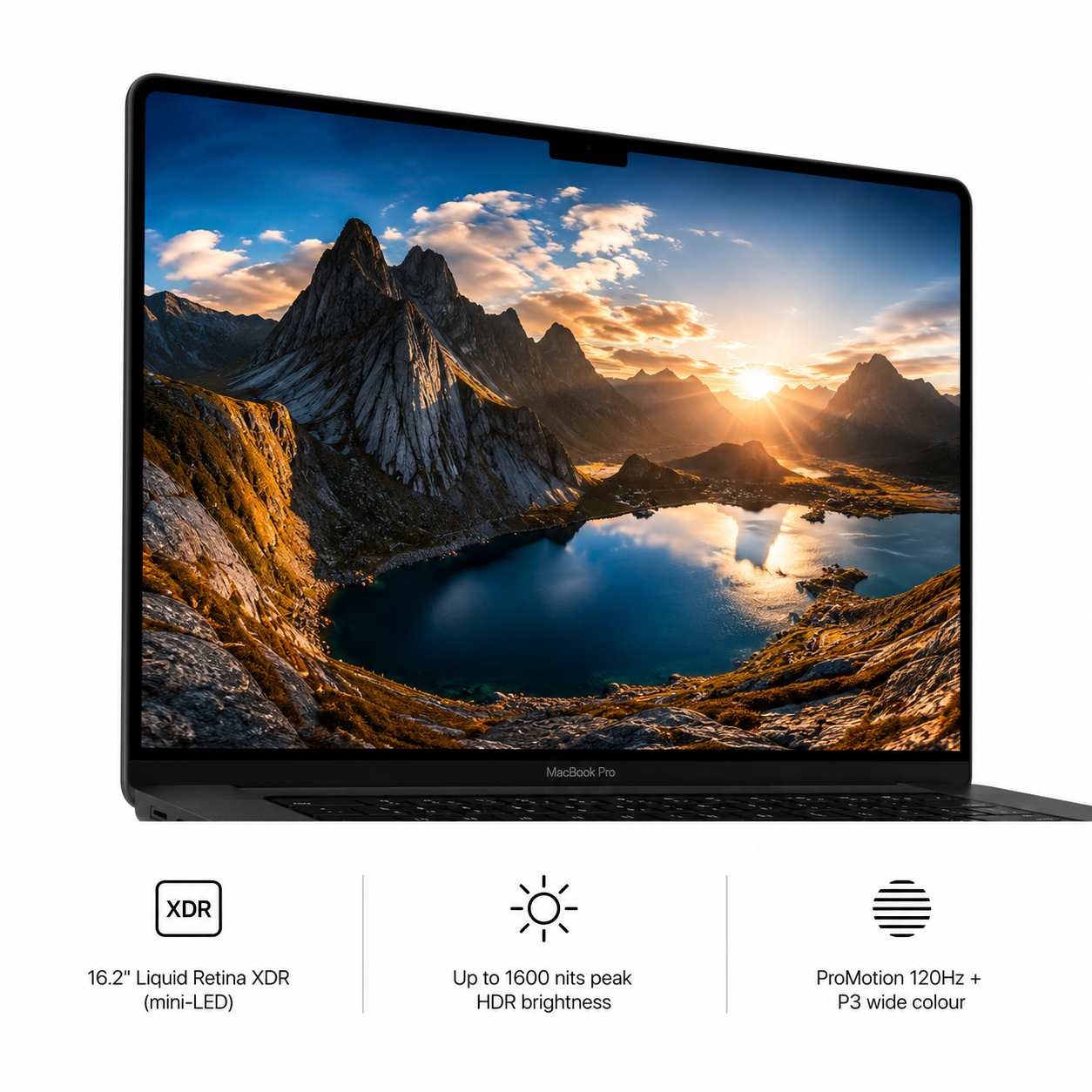 Apple MacBook Pro 16-inch (M3 Pro Chip, 12-Core CPU, 18-Core GPU, 18GB RAM, 512GB SSD, Space Black, 2023)