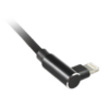 1M USB AM to Right Angle Lightning Cable, Heavy Duty, Metal + Braid