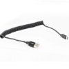 1M USB AM to Type-C Male Syn/Charing Cable with Curly cord