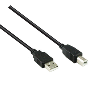 2M USB 2.0 AM/BM 28+24AWG Cable in Black