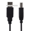 5M USB 2.0 AM/BM 28+24AWG Cable in Black