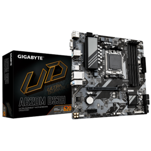 Gigabyte A620 Motherboard, DDR5(4), SATA(4), M.2(1), mAT X