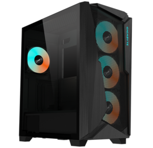 Gigabyte C301G Mid PC Case, RGB, USB-C, USB(2), Audio, Glass Side Panel, Black, ATX