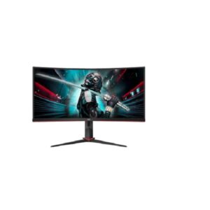 AOC CU34G2X 34inch 21:9 Black Red HDMI 144 Hz 3440 x 1440 UW-QHD Curved Screen Gaming LCD Monitor