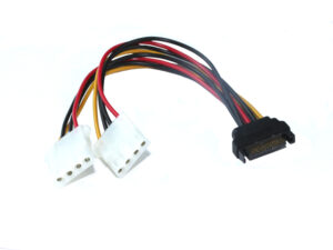 20CM SATA M  To 2 X Molex Power