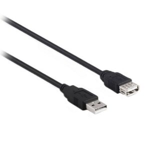 2M USB 2.0 AM/AF Extension Cable 28+24AWG in Black