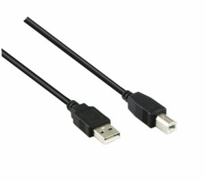 0.5M USB 2.0 AM/BM 28+24AWG Cable in Black