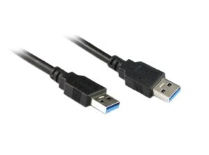 1M USB 3.0 AM/AM Cable in Black