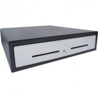 VPOS EC410 Cash Drawer 5 Note 8 Coin 24V Stainless Steel Front Black CDDIEC410BSAU