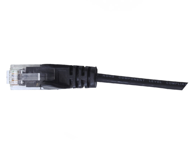 Hypertec HCAT6BK1SL Cat6 28Awg Black Patch Lead 1M Slim