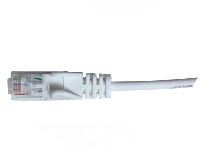 Hypertec HCAT6WH1SL Cat6 28Awg White Patch Lead 1M Slim