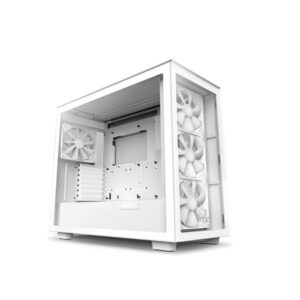 NZXT H7 Elite ATX Tempered Glass 3 x 120 mm x Fan 7 x Slot Fan Cooler Computer Case White