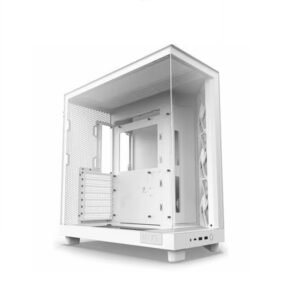 NZXT H6 ATX Tempered Glass 3 x 120 mm x Fan 2 x USB Fan Cooler Flow Computer Case White