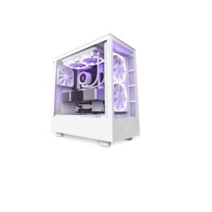 NZXT H5 ELITE Premium Compact ATX, Micro-ATX, Mini-ITX Tempered Glass Case White